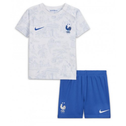 Frankrike Bortaställ Barn VM 2022 Kortärmad (+ Korta byxor)